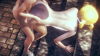 Preview 3 of Alia Vata Xxx Rely Video - Yaoi Femboy - Fer boobjob and anal by other femboy - Sissy crossdress Japanese Asian Manga Anime Game Porn Gay