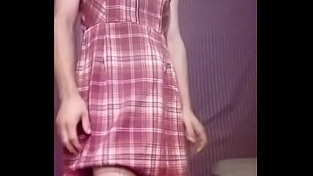 Preview 1 of Cristian Guimma Porno - Horny sissy in dress and thong