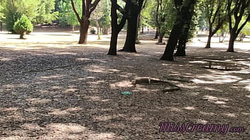 Preview 1 of Moms Porn Brazzers Com - Pussy flash - A stranger caught me masturbating in the park and help me squirt - MissCreamy