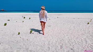 Preview 1 of Nisha Kumari - Catch Wet Pussy on the Beach Leah Meow