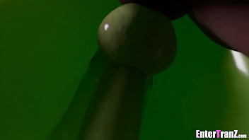 Preview 2 of Old Craves Yung Hole Hd - Slutty Trans Alien queen takes BBC deep up her alien ass