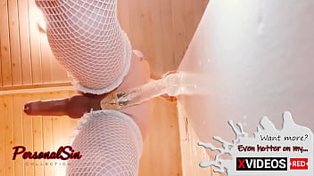 Preview 2 of Kamasutra Xxxxxxx - Tranny with beautiful curved ass playing with dildo until cum handsfree