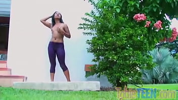 Preview 2 of Teen Gangbang Rape Fantasy - Latina teen solo tobie fingers her pussy
