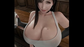 Preview 2 of Xxxhd Pic - Tifa Lockhart Moviendo y Mostrando Tetas Gigantes - ANIMATION 3D -