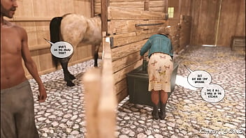 Preview 1 of Dc Jouni - Lunchbreak pt. 1 - Blackman Fuck his boss&#039_s Wife in a barn outside