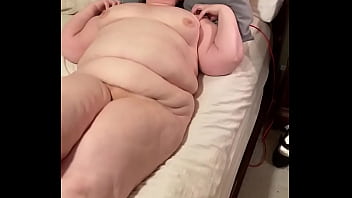Preview 1 of Jedna Cruz - Hot BBW MILF wife getting off fully nude except lace socks