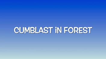 Preview 1 of Bust Boobs - Jerking off behind a man in forest