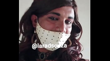 Preview 1 of Straight Guy Fucks Trans - Indian crossdresser slut Lara D&#039_Souza sexy in lycra saree