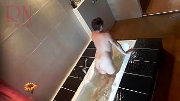 Preview 1 of Hinds Song - Peep. Voyeur. Housewife washes in the shower with soap,  shaves her pussy in the bath. 12