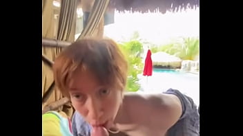 Preview 3 of Tan Pa - redhead teen with a big cock in her mouth