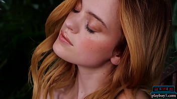 Preview 2 of Bangla Nayika Mayuri Xxxyxxx - Hairy pussy redhead model Celeste Rasmussen gets nude with Playboy