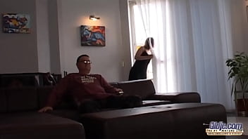 Preview 1 of Very With - Young amateur wife on her knees sucking and swallowing cum from grandpa after a hardcore pussy fuck