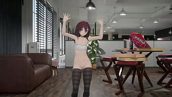 Preview 3 of Czech Wife Swap Trke Altyazl - Gothic Girl Hentai Mmd 3D Undress Dance Soft Red Hair (CLIP)