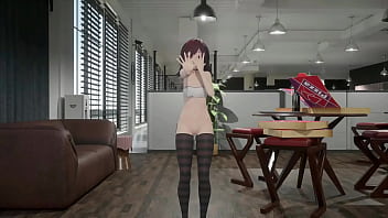Preview 4 of Czech Wife Swap Trke Altyazl - Gothic Girl Hentai Mmd 3D Undress Dance Soft Red Hair (CLIP)