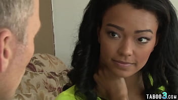 Preview 2 of Doga Rutkay Porno - Hot ebony teen Harley Dean presenting a lapdance to convince her stepdad