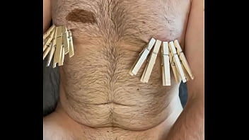 Preview 2 of Xxx Bfhi - Clothespin BDSM solo play.