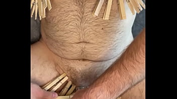 Preview 3 of Xxx Bfhi - Clothespin BDSM solo play.