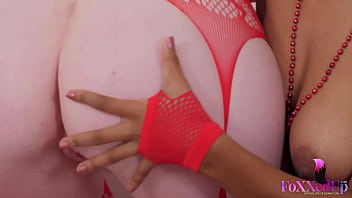 Preview 2 of Amimel Xxx - Jenna Foxx and Sonia Harcourt Pump a Cock with Mouth,  hands and Feet!
