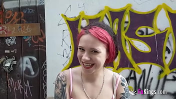 Preview 2 of Russia Teeen - Slutty Spanish tourist licks cock in the middle of Seville!