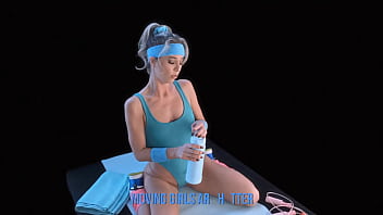 Preview 1 of Baba Or Baby - Fitness Queen Millie Morgan sucks 2 dildos in [advanced fitness] Braindance Spatial VR