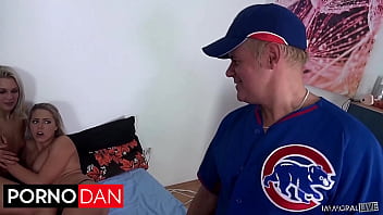 Preview 1 of Big Dick To - Cubs Fan&#039_s Victory Fuck,  Double Trouble With Cecilia &amp_ Christen!