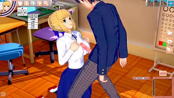 Preview 3 of Beatiful Queen Girl - 【エロゲーコイカツ！】FGO(フェイト) アルトリア・ペンドラゴン(セイバー)におっぱい揉みまくりH！3DCG巨乳アニメ動画(FGO(フェイト))【ヘンタイゲーム ふぇいとぐらんどおーだー 】