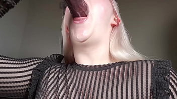 Preview 3 of Mom To Boy Sleep Xnxx - Bad Dragon Deepthroat Throat Bulging