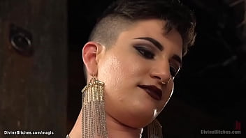 Preview 3 of Kashmir Bp - Male slave in high heels pegged