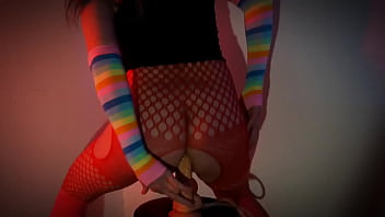 Preview 4 of Turk Anal Sikis Izle - Sexy femboy riding 11 inch dildo