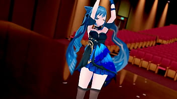 Preview 2 of Frer Download Hot Fucking Videos - Genshin Impact Keqing Undress Dance And Nude Sex With Kaedehara Kazuha Hentai Mmd 3D Blue Hair (CLIP)
