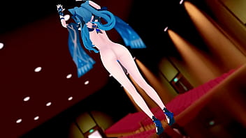Preview 4 of Frer Download Hot Fucking Videos - Genshin Impact Keqing Undress Dance And Nude Sex With Kaedehara Kazuha Hentai Mmd 3D Blue Hair (CLIP)