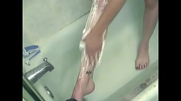 Preview 2 of Mia Khalifa First Sex Com - Skinny MILF is caressing her body while taking a bath