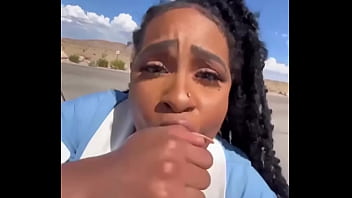 Preview 2 of Pushy Worship - Nyny Lew sucking strangers dick for a ride back to town