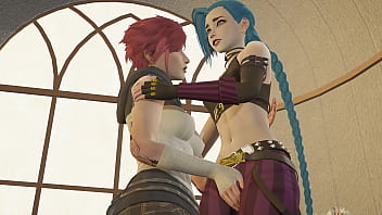 Preview 1 of Danny D Arabysexy Anal Fuck - Arcane - Vi and Jinx Lesbian Sex [4K,  60FPS,  3D Hentai Game,  Uncensored,  Ultra Settings]