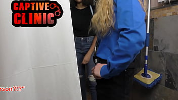 Preview 2 of Dads N Girl - SFW - NonNude BTS From Michelle Anderson&#039_s TSAyyyy What Are You Doing?,  Gloves and Jail Cells, Watch Entire Film At BondageClinic - Reup