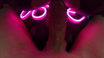 Preview 4 of Foglov - Girl with Big Ass in Sexy Pantyhose Sucks Dick and Fucks Cowgirl and DoggyStyle by the Light of Pink Lamp LOVE - Amateur Couple Sex POV