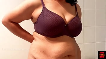 Preview 3 of Sunny Leone Arabic - Hot Wife getting ready to shower TOPLESS