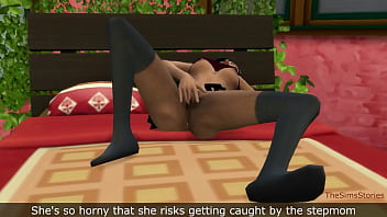 Preview 1 of Urmi Sex Photo Bangla - Sims 4,  Lesbian milf stepmother caught stepdaughter masturbating
