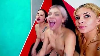 Preview 1 of Malay 15 - These Latinas Fuck Her Throat With A Purple Dildo - Drooling
