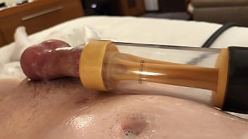 Preview 4 of Xxxl 12 - Cute CD Milked by Venus 2000 Milking Machine and Cums for the Third Time in One Edging Session