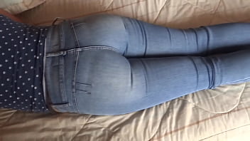 Preview 4 of Real Madrid Mom And Son - Compilation,  58 year old mature shows off her big ass with jeans on and jean bottoms