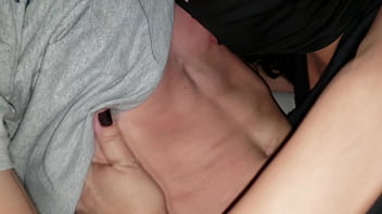 Preview 3 of Ss Videos - Homemade husband sharing her wife sucking two cock 18yo monster white cock with her wife in a curious MMF Karina and Lucas