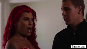 Preview 1 of Suddenly Ass Fuck Pussy Cum - Husband watch while TS wife having sex