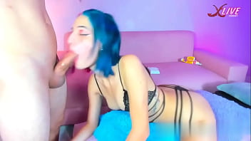 Preview 2 of Bluefin Sunny Leone - Dirty bitch with a lot of desire gives a good deep blowjob