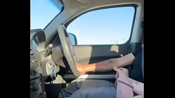 Preview 1 of Home Famle Xxx Video - Jerking off on the road