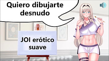 Preview 2 of Wery Old Man - Tu mejor amiga quiere dibujarte desnudo. Audio JOI suave.