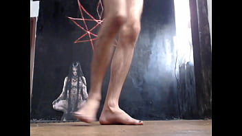 Preview 4 of Aarif Kha - whore masturbating foot fetish very skinny