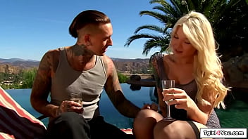 Preview 1 of Ny Saki - Tgirl4You.com - Busty ts Aubrey Kate anal fucked outdoor