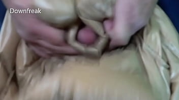 Preview 3 of Free Rian - Future Down Nylon Dreams. Super Puff Jacket Masturbation