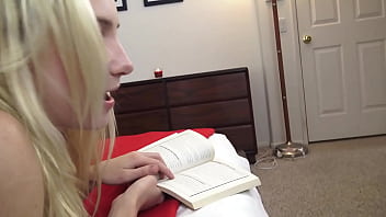 Preview 3 of Family Sex Mm Sis Nd Bro - ODETTE DELACROIX Cute 85Lb Skinny Petite Blonde POV Blowjob and Huge Messy Facial!
